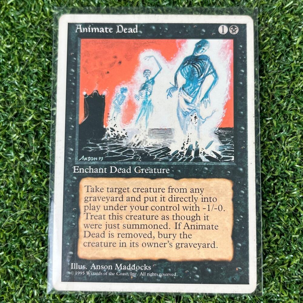 MTG Animate Dead 4th Edition 1995 Magic The Gathering Uncommon Vintage LP/MP